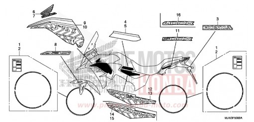 MARQUE/RAYURE CB500XAG de 2016